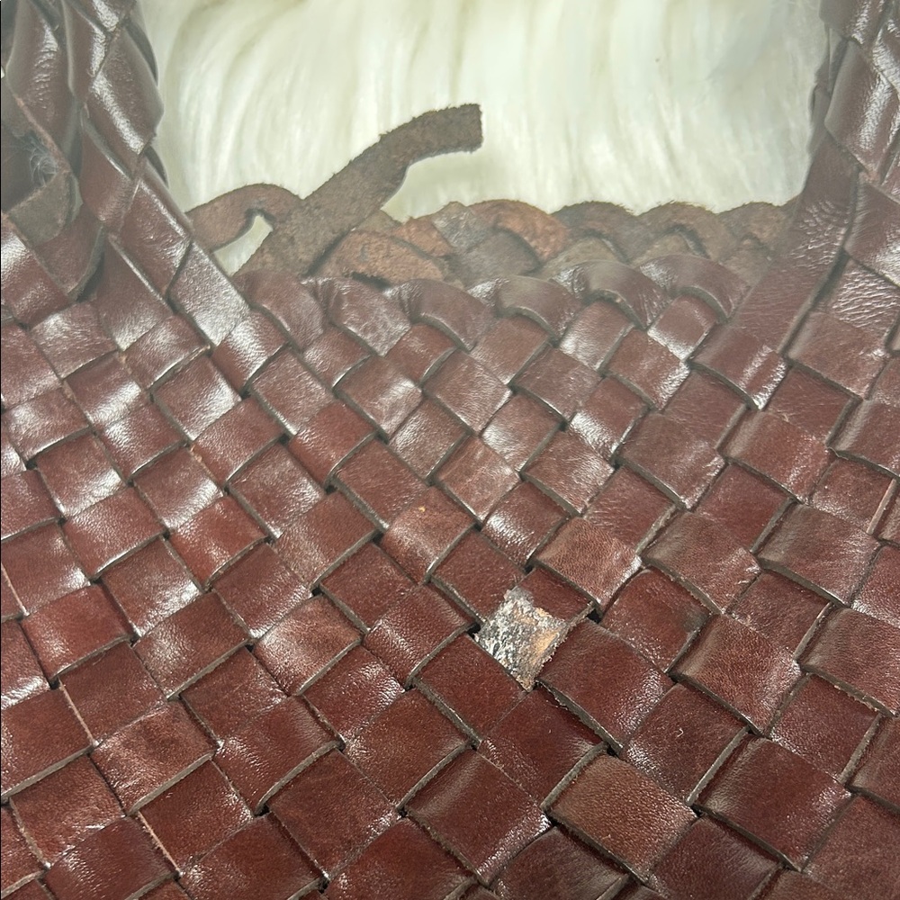 Brown Woven Leather Bag - Picture 2 of 16